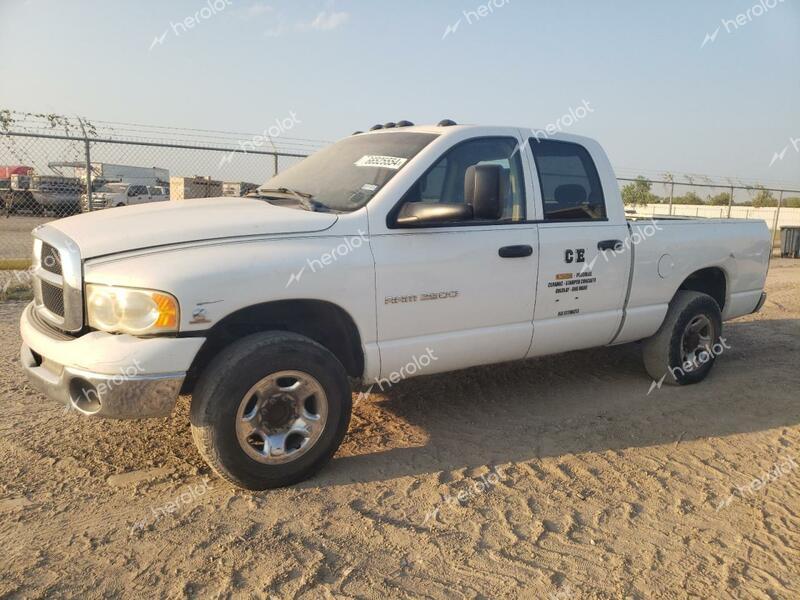 DODGE RAM 2500 S 2005 white crew pic diesel 3D7KR28C35G727750 photo #1