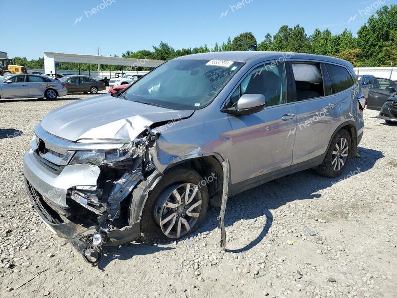 HONDA PILOT EX 2020 silver  gas 5FNYF5H38LB022251 photo #1