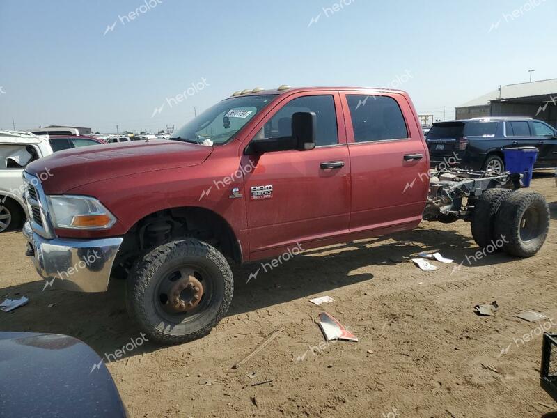 DODGE RAM 3500 2011 red crew pic diesel 3D73Y4CL3BG577127 photo #1