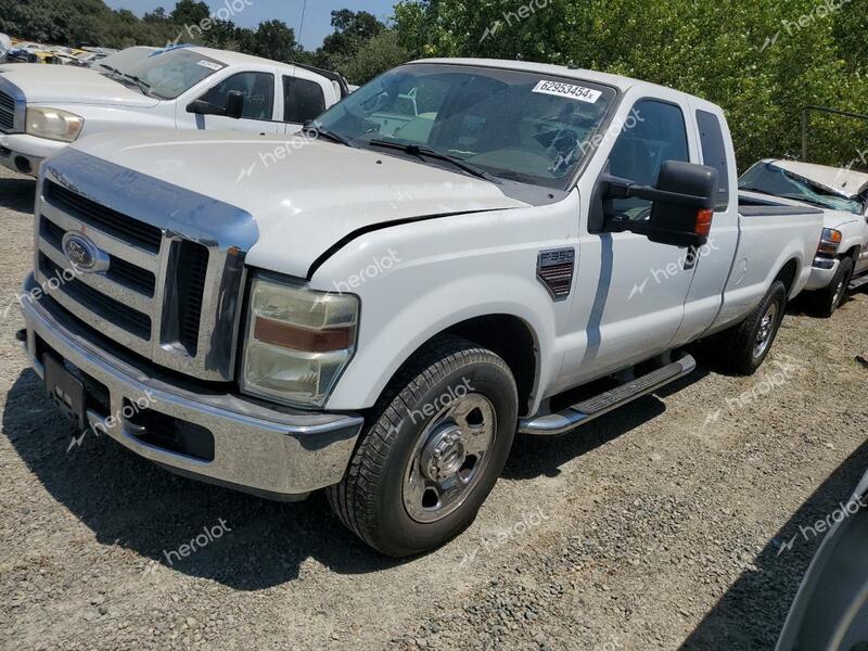 FORD F350 SRW S 2008 white 4dr ext diesel 1FTWX30R18EE60711 photo #1