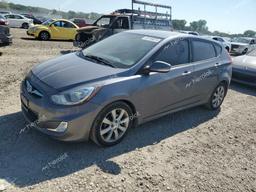 HYUNDAI ACCENT GLS 2013 silver hatchbac gas KMHCU5AE1DU138021 photo #2