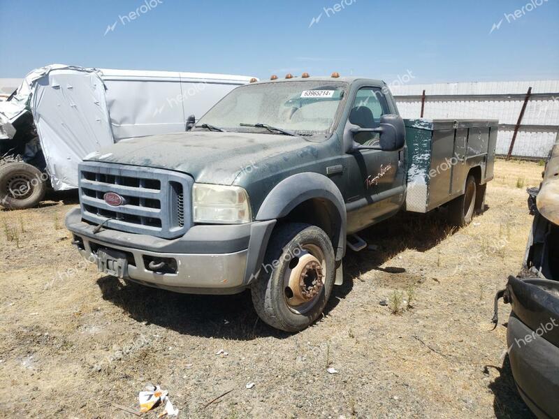 FORD F450 SUPER 2006 green chassis diesel 1FDXF46P66EB93755 photo #1