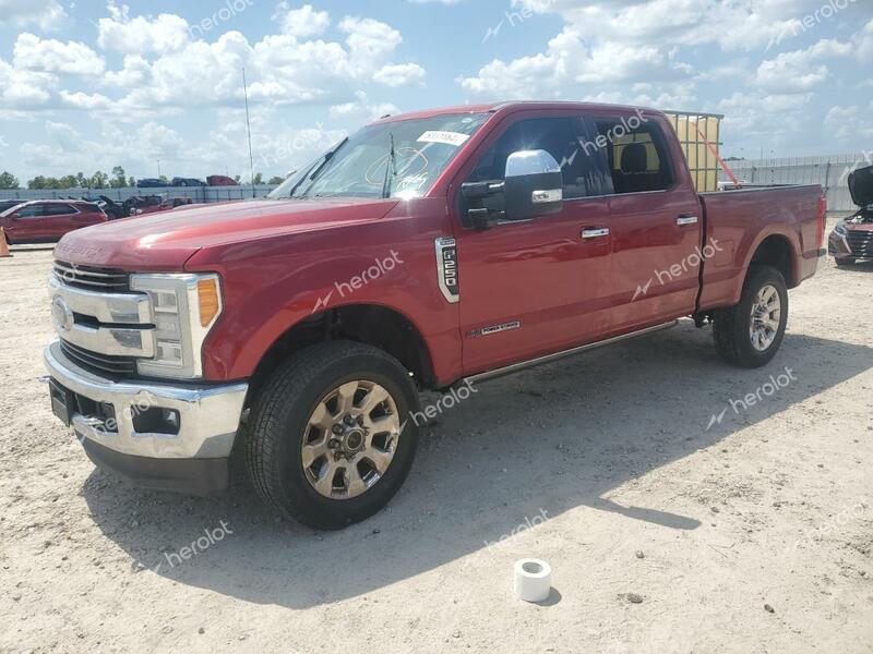 FORD F250 SUPER 2017 red  diesel 1FT7W2BT3HED40922 photo #1