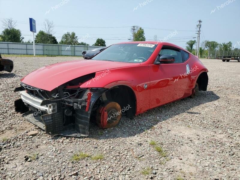 NISSAN 370Z BASE 2016 red coupe gas JN1AZ4EH9GM934485 photo #1