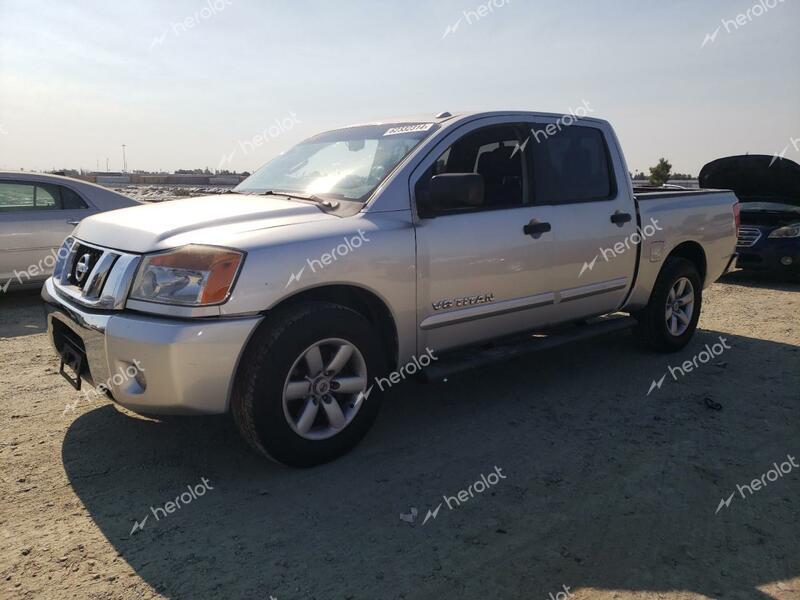 NISSAN TITAN S 2014 silver crew pic gas 1N6AA0ED0EN506464 photo #1