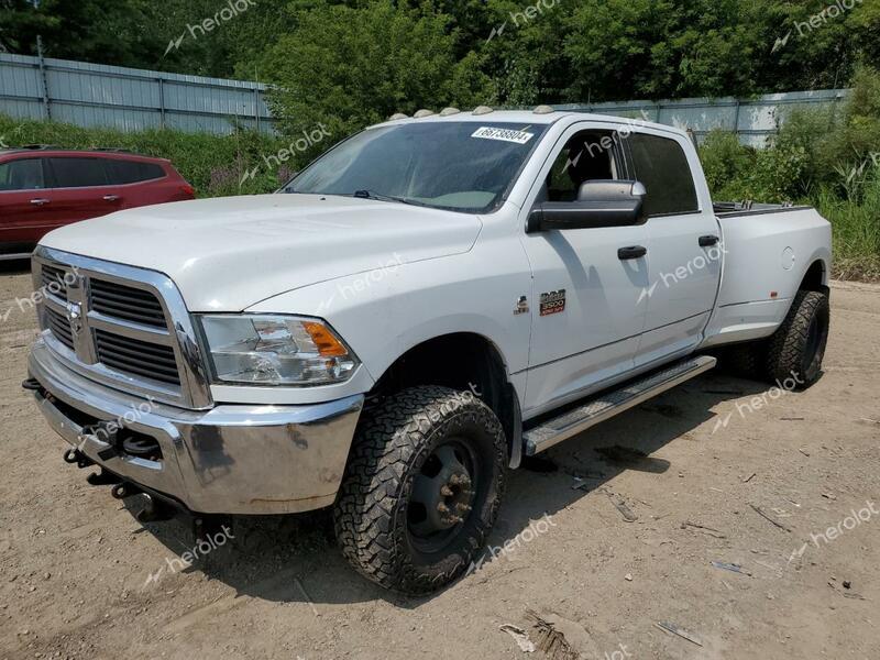 DODGE RAM 3500 S 2012 white crew pic diesel 3C63DRGLXCG314087 photo #1