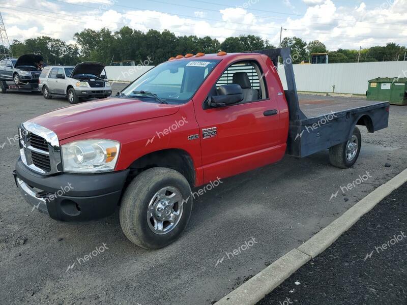 DODGE RAM 3500 S 2007 red chassis gas 3D6WH46DX7G749859 photo #1