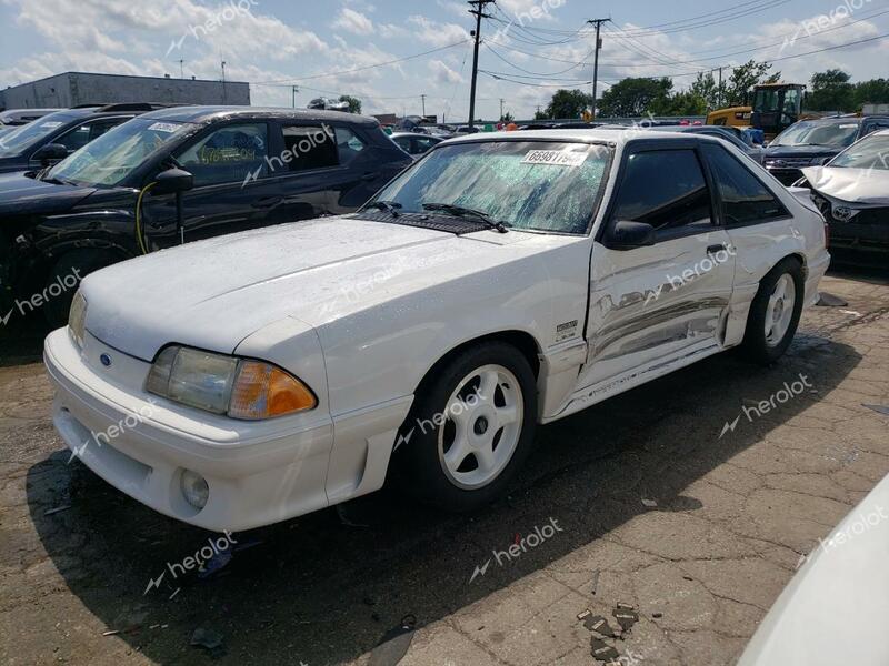 FORD MUSTANG GT 1993 white  gas 1FACP42E5PF206596 photo #1