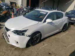 LEXUS CT 200 2014 white  hybrid engine JTHKD5BH2E2175986 photo #2