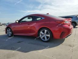 LEXUS RC 200T 2016 red  gas JTHHA5BC7G5003994 photo #3