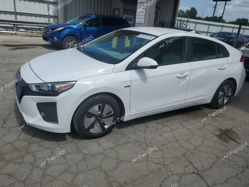 HYUNDAI IONIQ BLUE 2019 white  hybrid engine KMHC65LC0KU125439 photo #1