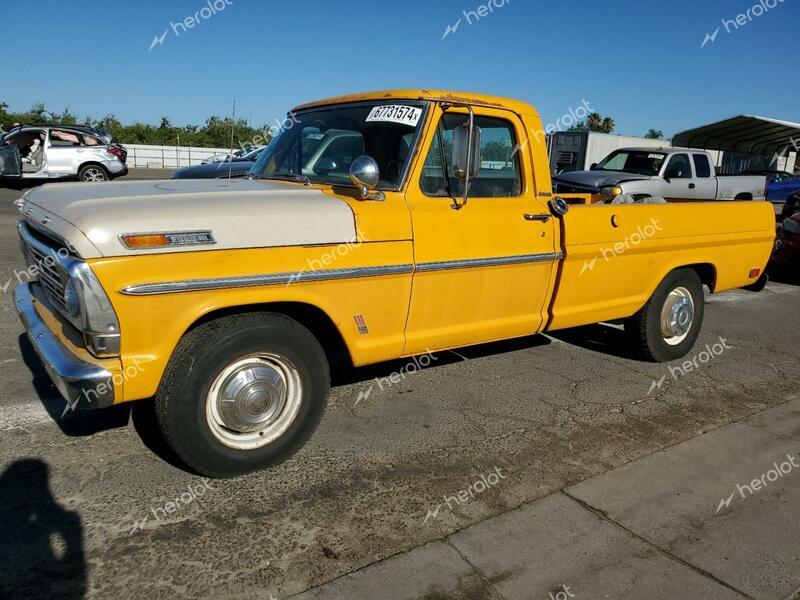 FORD F 250 1968 yellow   F25HRC70731 photo #1