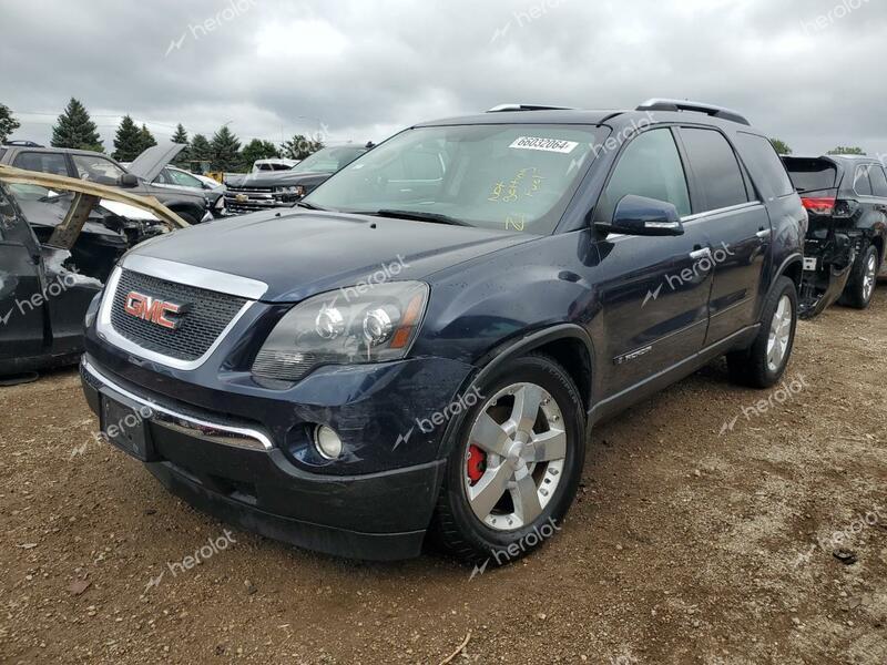 GMC ACADIA SLT 2008 blue  gas 1GKEV23788J140822 photo #1