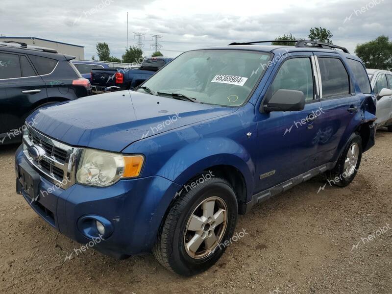 FORD ESCAPE XLT 2008 blue  gas 1FMCU03168KA03440 photo #1