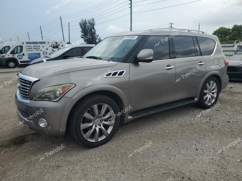 INFINITI QX80 2014 gray  gas JN8AZ2NFXE9555841 photo #1