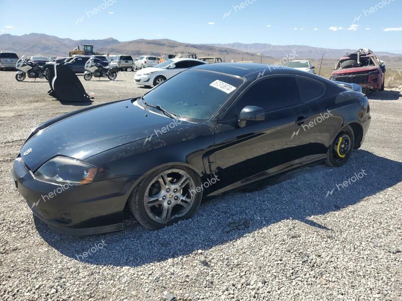 HYUNDAI TIBURON GT 2006 black  gas KMHHN65F66U192154 photo #1