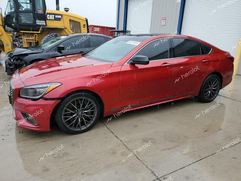 GENESIS G80 SPORT 2018 burgundy  gas KMHGN4JBXJU262914 photo #1