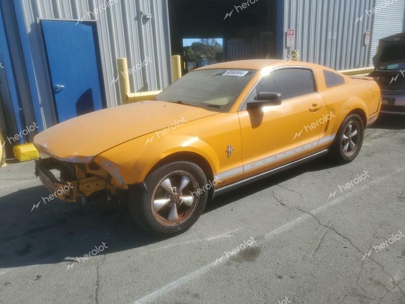 FORD MUSTANG 2007 orange  gas 1ZVHT80N375263825 photo #1