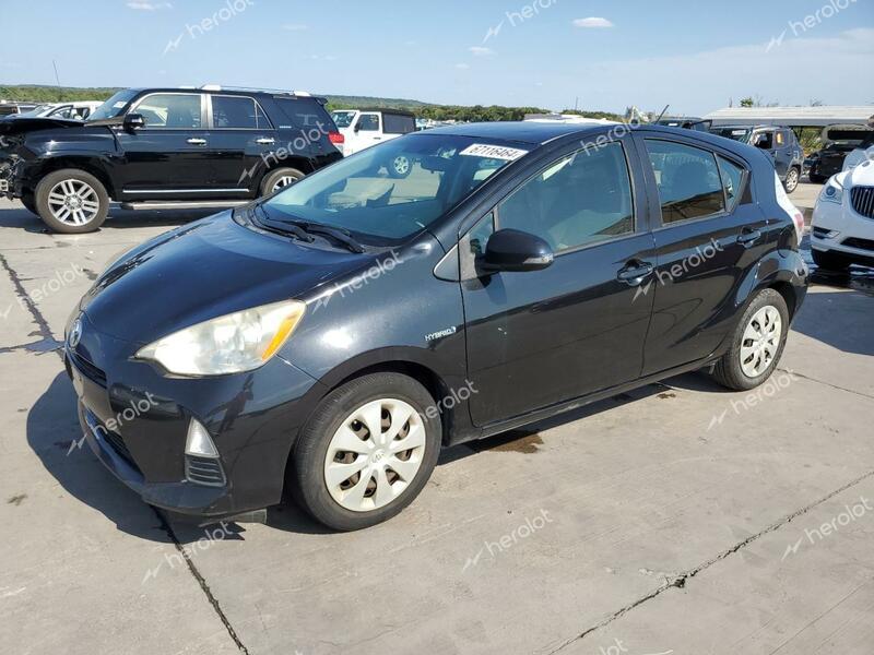 TOYOTA PRIUS C 2012 black  hybrid engine JTDKDTB31C1004515 photo #1