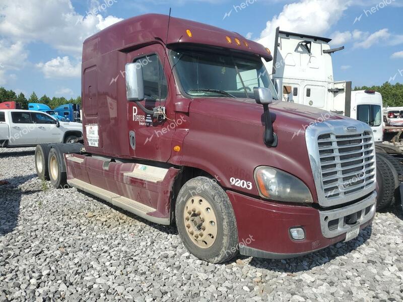 FREIGHTLINER CASCADIA 1 2014 burgundy tractor diesel 3AKJGLDV1ESFH0324 photo #1