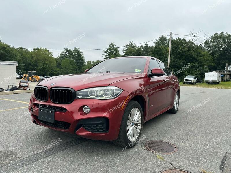 BMW X6 XDRIVE5 2015 red 4dr spor gas 5UXKU6C59F0F93634 photo #1