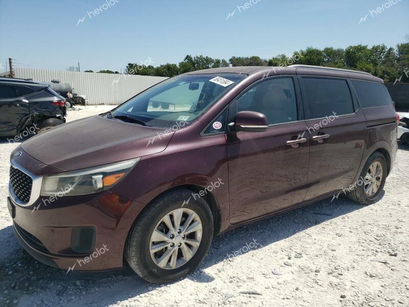 KIA SEDONA LX 2015 maroon  gas KNDMB5C15F6027567 photo #1