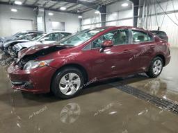 HONDA CIVIC LX 2013 red  gas 19XFB2F57DE274179 photo #2