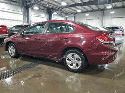 HONDA CIVIC LX 2013 red  gas 19XFB2F57DE274179 photo #3