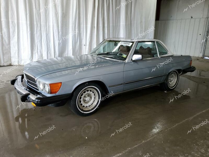 MERCEDES-BENZ 380 SL 1983 blue roadster gas WDBBA45A2DB028566 photo #1