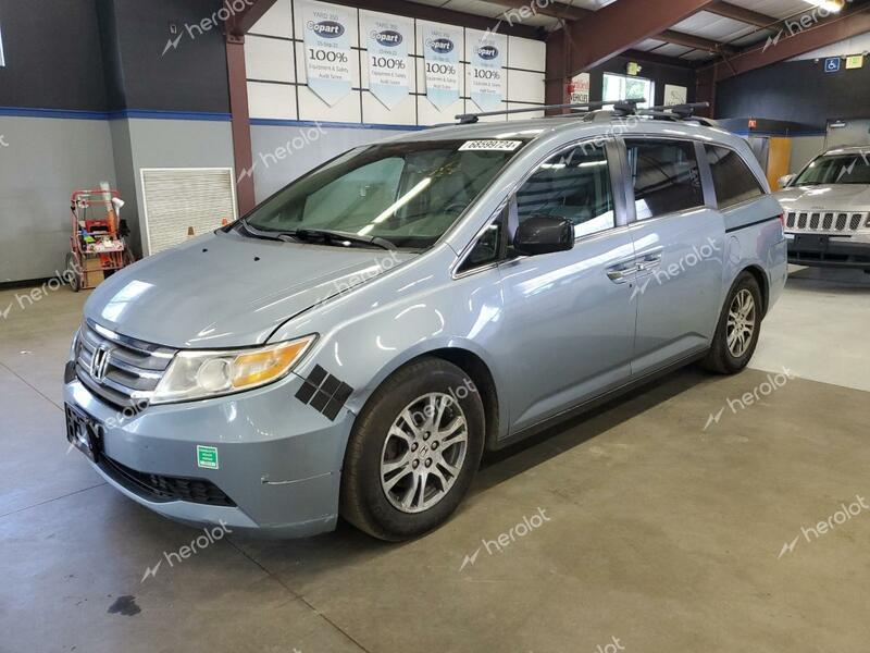 HONDA ODYSSEY EX 2012 blue sports v gas 5FNRL5H41CB116185 photo #1