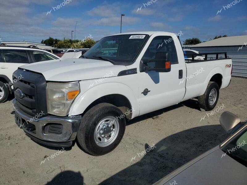 FORD F350 SUPER 2015 white pickup diesel 1FTRF3AT9FEA12370 photo #1