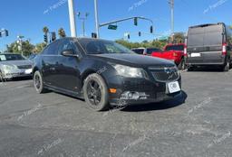 CHEVROLET CRUZE LT 2014 black sedan 4d gas 1G1PC5SB7E7172776 photo #2