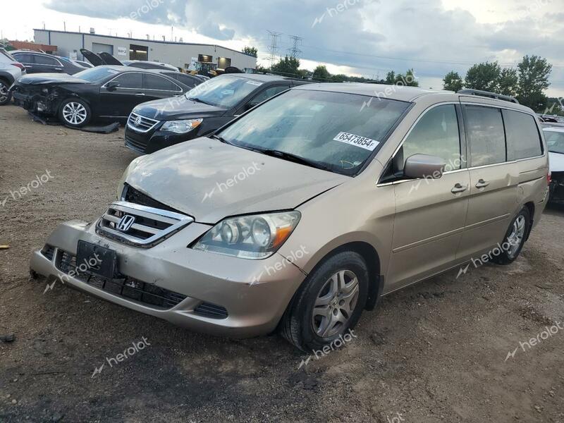 HONDA ODYSSEY EX 2005 gold  gas 5FNRL38485B424266 photo #1