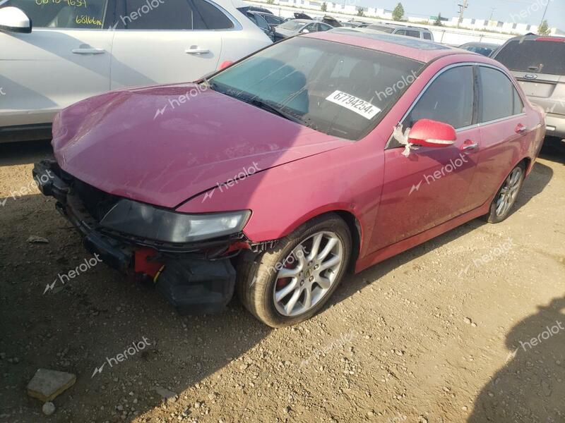 ACURA TSX 2008 red  gas JH4CL96948C021960 photo #1