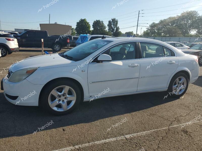 SATURN AURA XE 2009 white sedan 4d gas 1G8ZS57B59F104817 photo #1