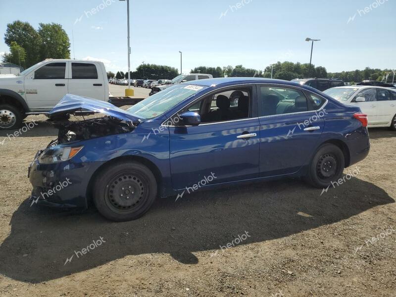 NISSAN SENTRA S 2019 blue  gas 3N1AB7AP9KY346496 photo #1