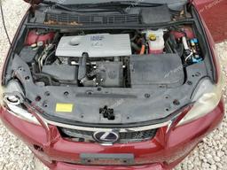 LEXUS CT 200 2012 red  hybrid engine JTHKD5BH3C2102221 photo #4