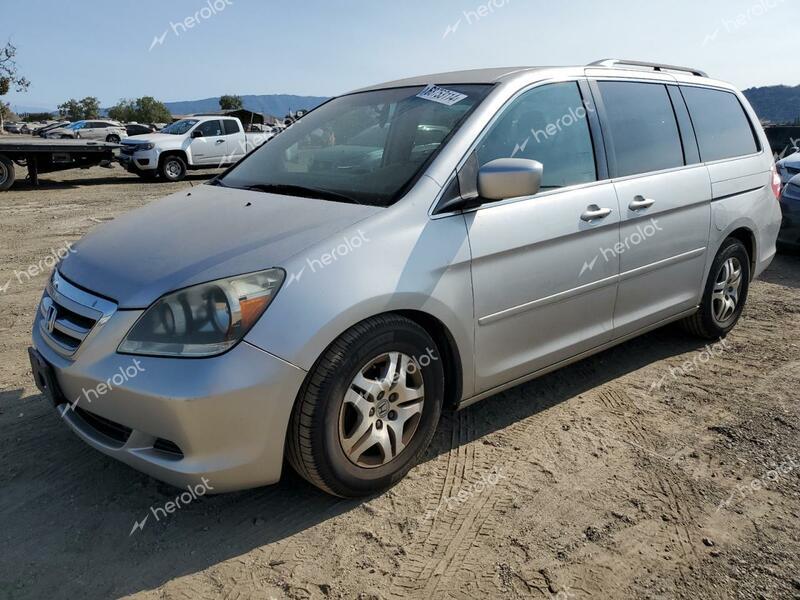 HONDA ODYSSEY EX 2007 silver  gas 5FNRL384X7B427673 photo #1