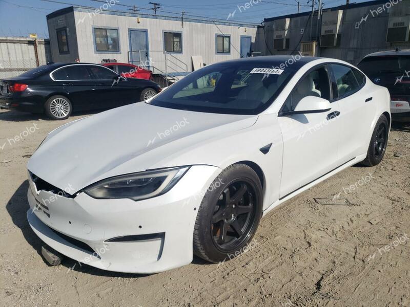 TESLA MODEL S 2021 white  electric 5YJSA1E60MF442552 photo #1