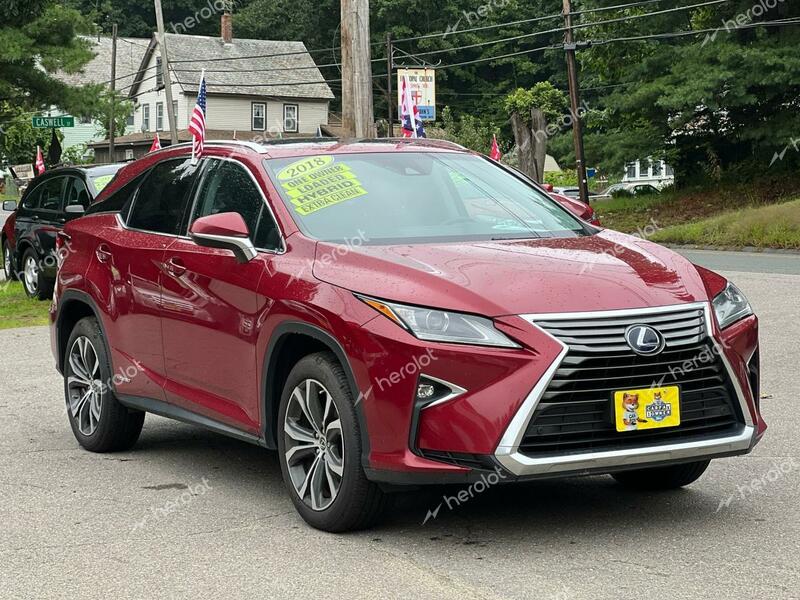 LEXUS RX 450H BA 2018 burgundy  hybrid engine 2T2BGMCA4JC028869 photo #1