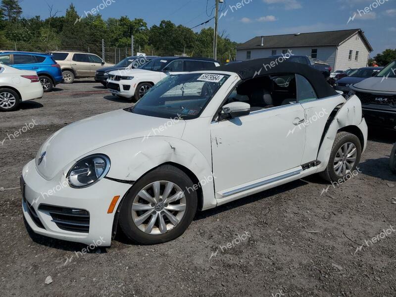 VOLKSWAGEN BEETLE S/S 2017 white  gas 3VW517AT9HM805389 photo #1