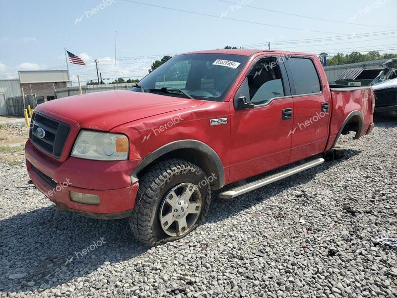 FORD F150 SUPER 2005 red crew pic gas 1FTPW14535FA83985 photo #1