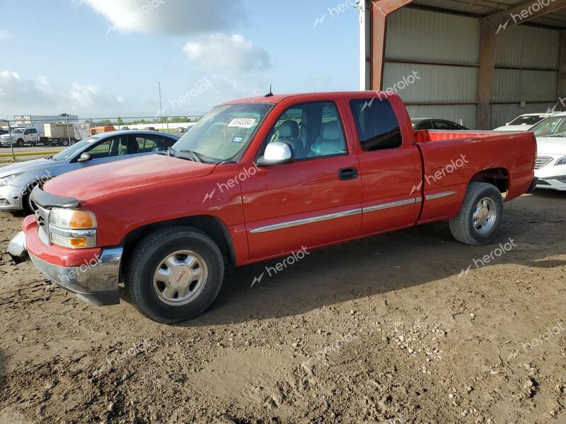 GMC NEW SIERRA 2002 red  gas 2GTEC19TX21354969 photo #1