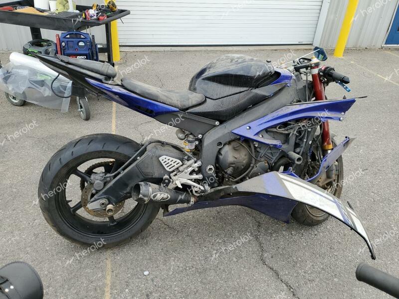 YAMAHA YZFR6 2008 blue  gas JYARJ16Y58A001184 photo #1