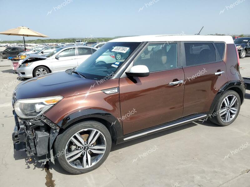 KIA SOUL + 2017 brown  gas KNDJP3A58H7472381 photo #1