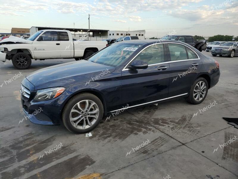 MERCEDES-BENZ C 300 4MAT 2018 blue  gas WDDWF4KB7JR313080 photo #1