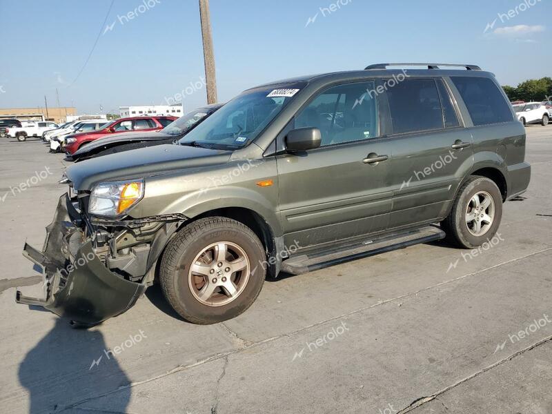 HONDA PILOT EX 2006 green  gas 5FNYF28486B027977 photo #1