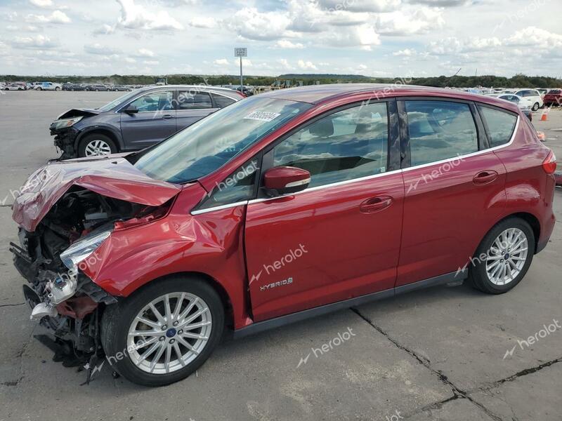 FORD C-MAX SEL 2015 red  hybrid engine 1FADP5BUXFL120038 photo #1