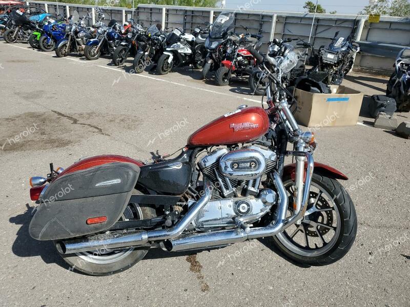 HARLEY-DAVIDSON XL1200 T 2014 red road/str gas 1HD1LL327EC446421 photo #1