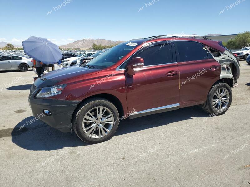 LEXUS RX 450H 2013 burgundy  hybrid engine JTJBC1BA1D2450811 photo #1